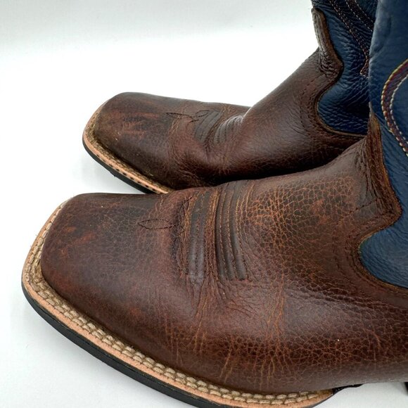 Ariat Ariat Kid's Boot - 10001863 Boys Youth Size 3 Cowboy boot leather Blue Bro - Picture 11 of 12